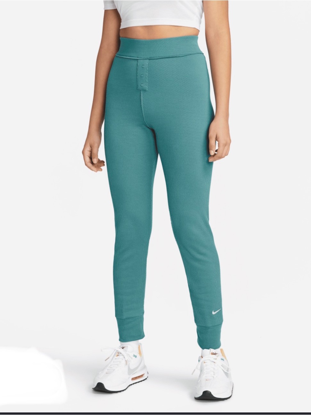 Nike Sportswear Everyday Waffle Knit High Waist Leggings Size XL